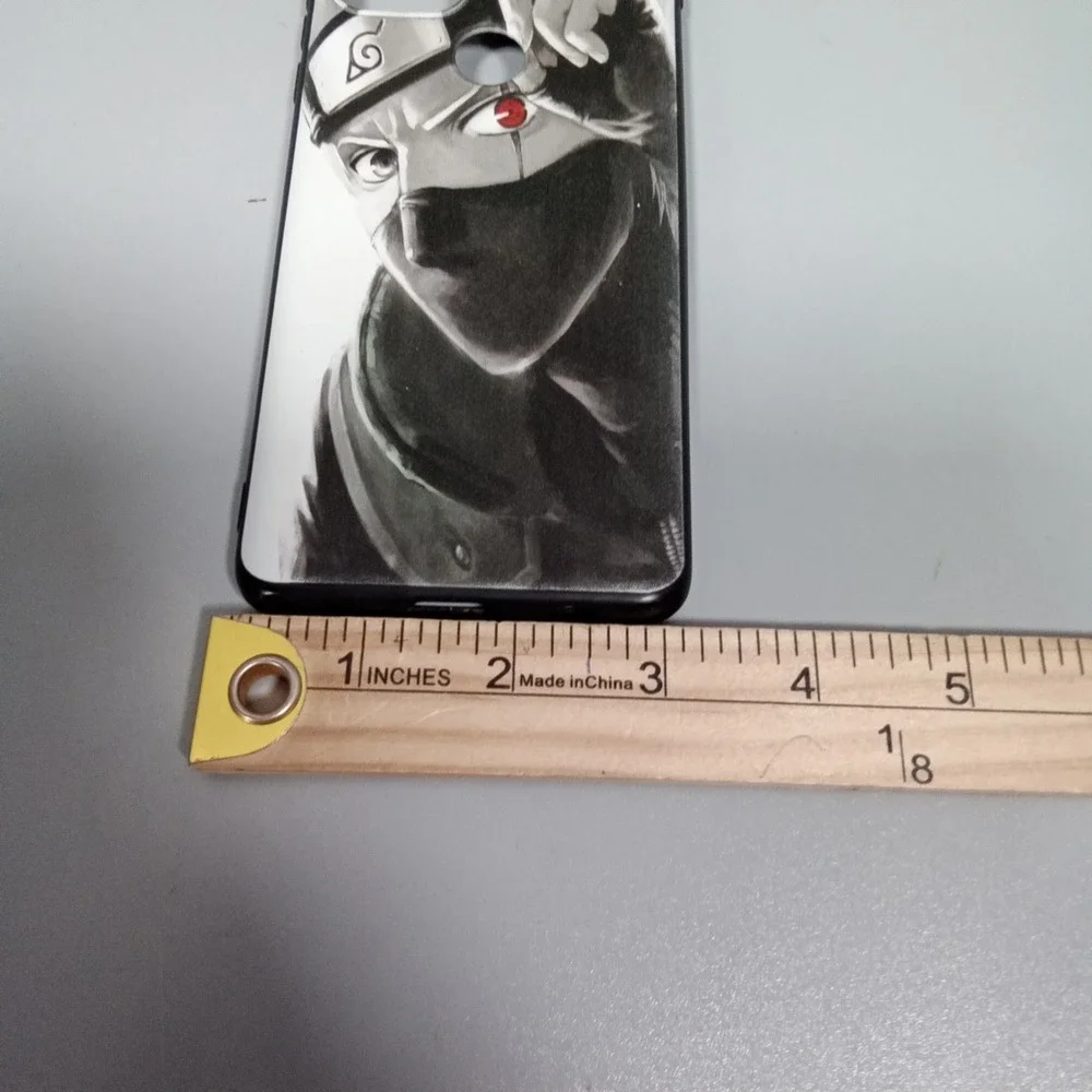 Naruto Kakashi Hatake Anime Phone Case Black White‎ Sharingan Eye 6.5x3 Inch